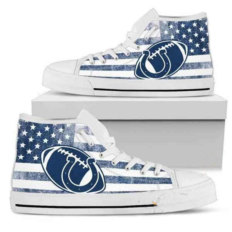 Indianapolis Colts Nfl Football High Top Shoes