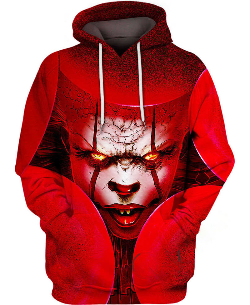 Indignation In The Eyes Pennywise Hoodie 3D