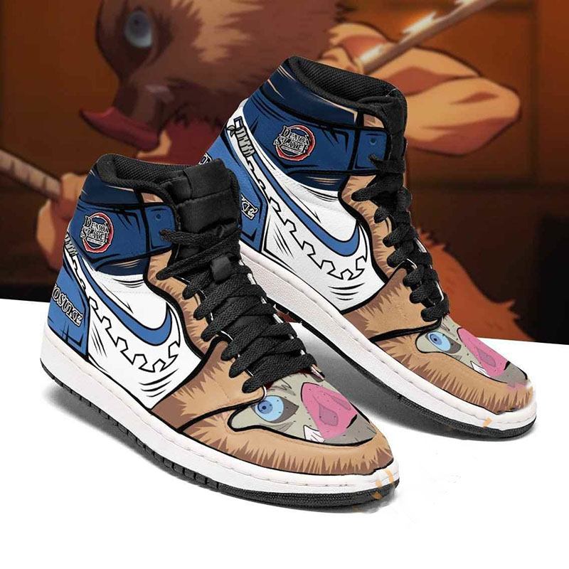Inosuke Costume Demon Slayer Sneakers Anime Air Jordan Shoes