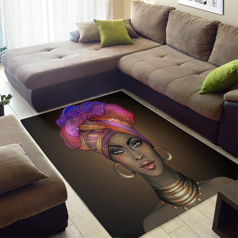 Inspired African Cute Afro Lady Large Carpet Living Room Rug 4 Inspired African Cute Afro Lady Large Carpet Living Room Rug