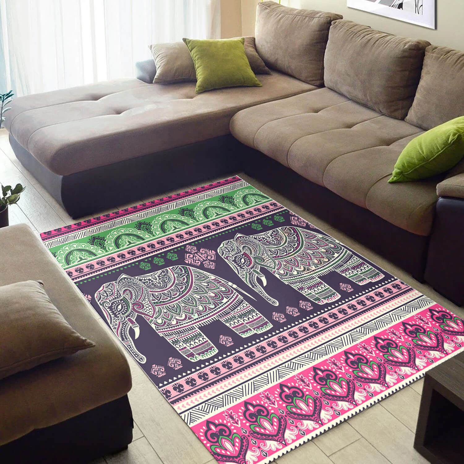 Inspired African Style Adorable Animals Themed Carpet Living Room Rug 1 Inspired African Style Adorable Animals Themed Carpet Living Room Rug