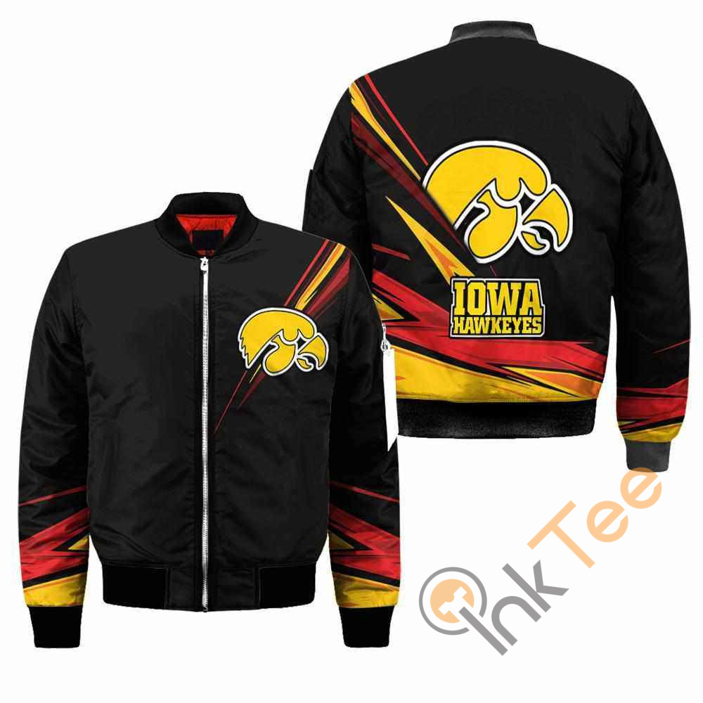 Iowa Hawkeyes NCAA Black Apparel Best Christmas Gift For Fans Bomber Jacket