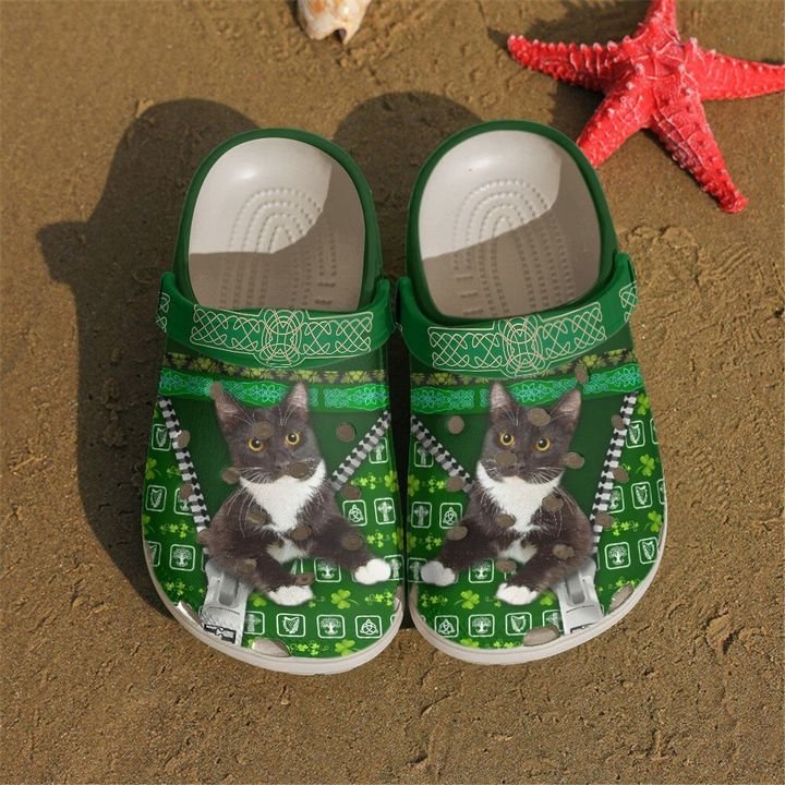 Irish Black Cat Crocs Clog Shoes