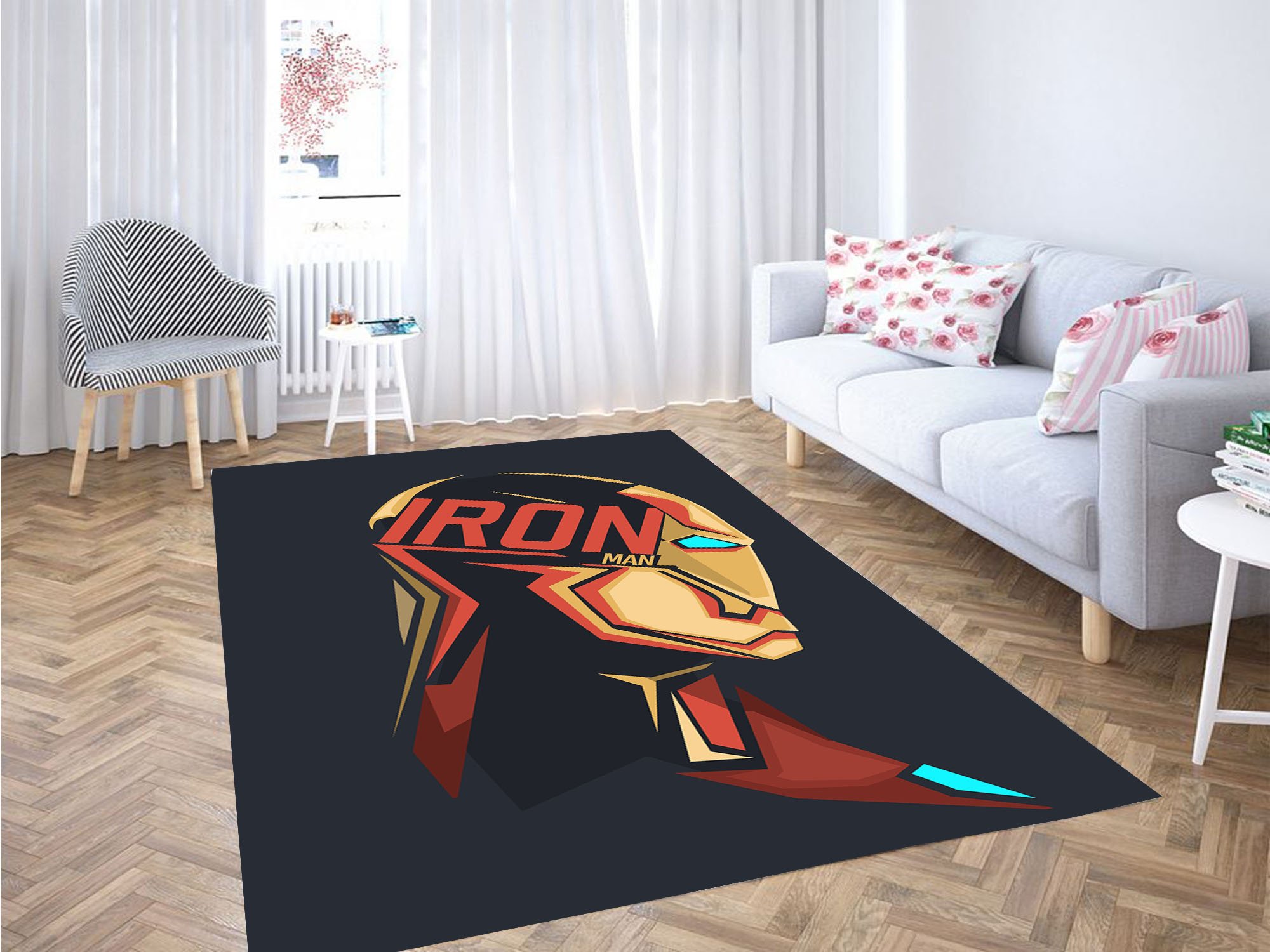Iron Man Pop Head Carpet Rug 2 Iron Man Pop Head Carpet Rug
