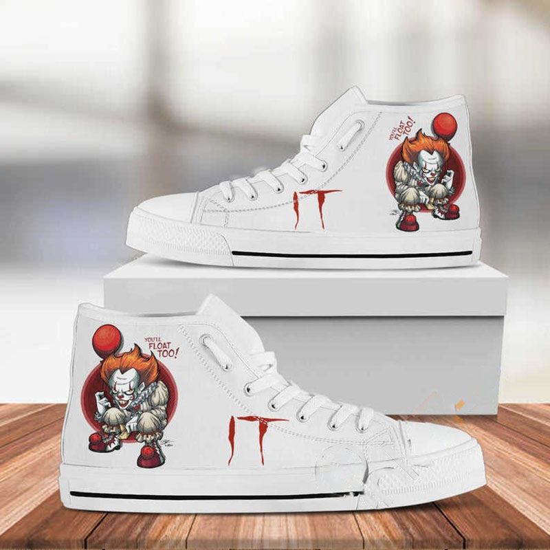 It Custom Halloween Movie High Top Shoes