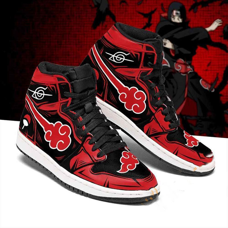 Itachi Akatsuki Symbol Naruto Sneakers Anime Air Jordan Shoes