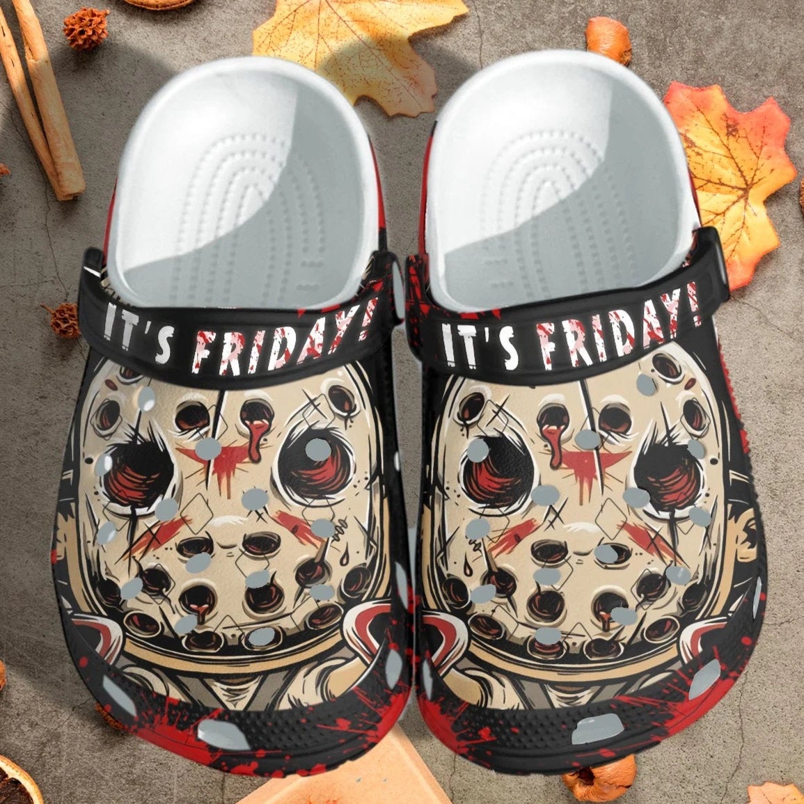 Its Friday Funny Jason Horror Halloween Crocs Clog Shoes