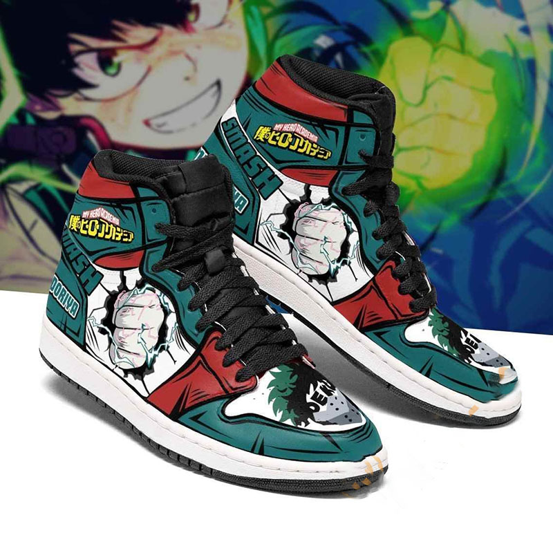 Izuku Midoriya Skill My Hero Academia Sneakers Anime Air Jordan Shoes