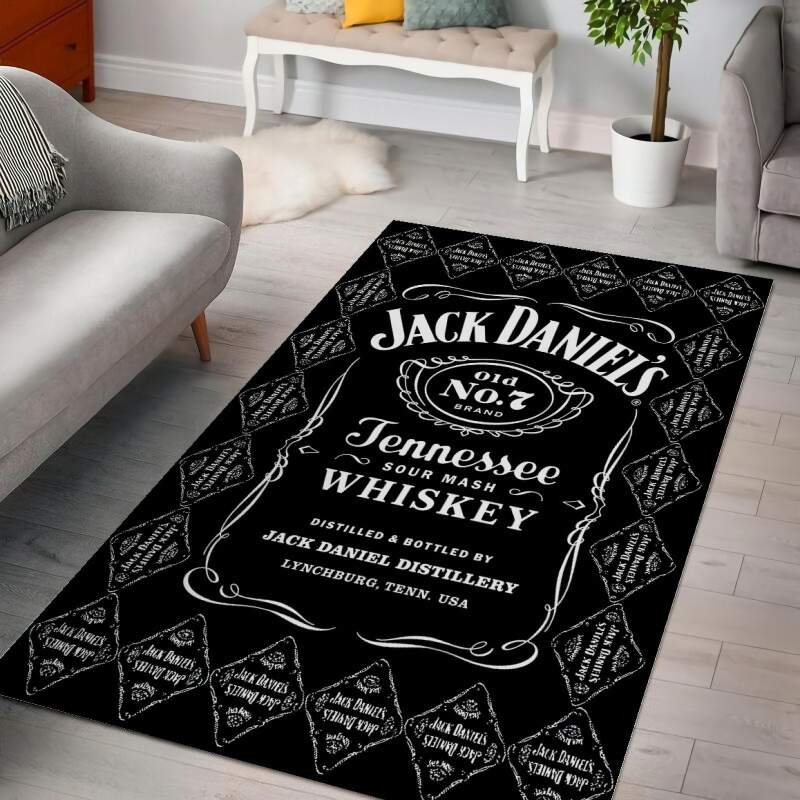 Jack Daniels Whiskey Label Saturday Night Decorative Floor Rug 5 Jack Daniels Whiskey Label Saturday Night Decorative Floor Rug