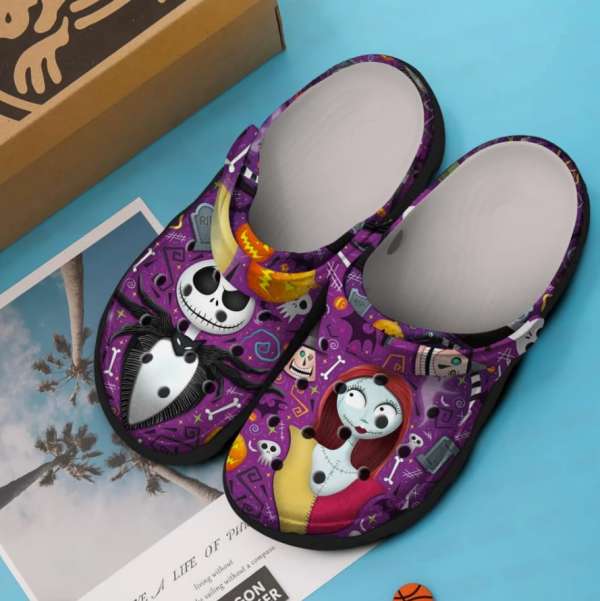 Jack Skellington And Sally Crocs Clog Shoes