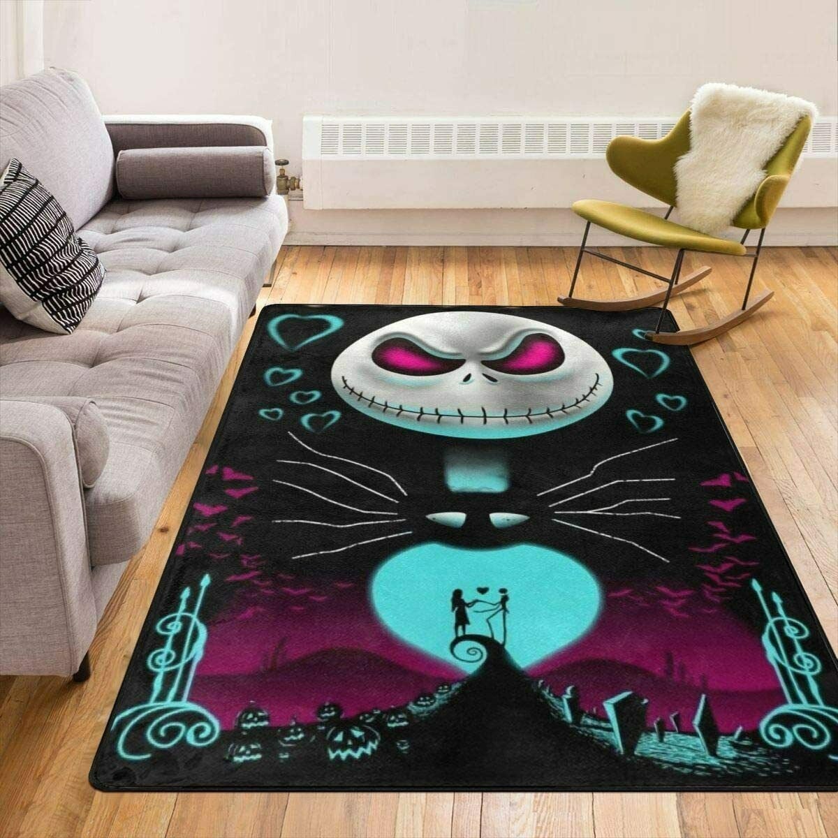 Jack Skellington The Nightmare Before Christmas Decorative Floor Rug