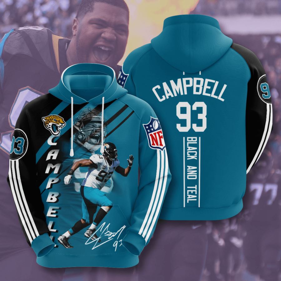 Jacksonville Jaguars Custom Hoodie 3D 12 Jacksonville Jaguars Custom Hoodie 3D