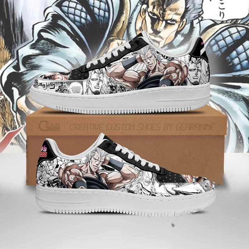 Jean Pierre Polnareff Manga Style Jojo’s Anime Nike Air Force Shoes