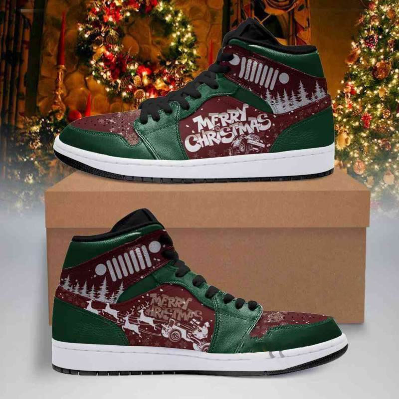 Jeep Christmas Custom Air Jordan Shoes 4 Jeep Christmas Custom Air Jordan Shoes