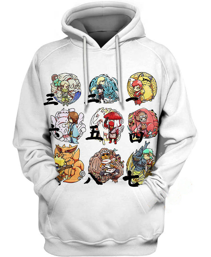 Jinchuuriki And Their Beasts Hoodie 3D 1 Jinchuuriki And Their Beasts Hoodie 3D