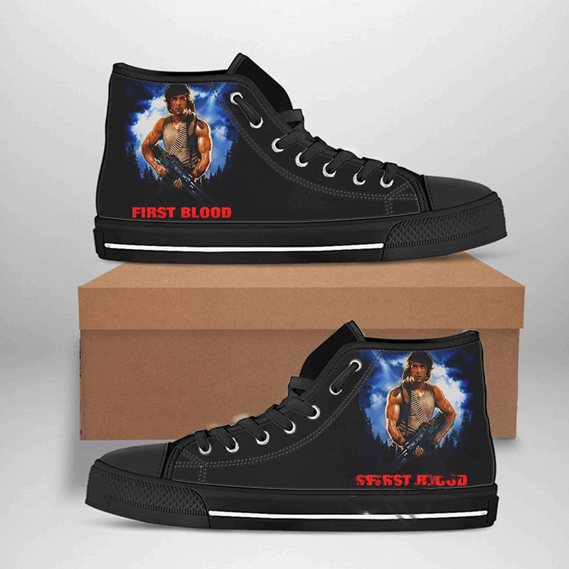 John Rambo Best Movie Character High Top Shoes