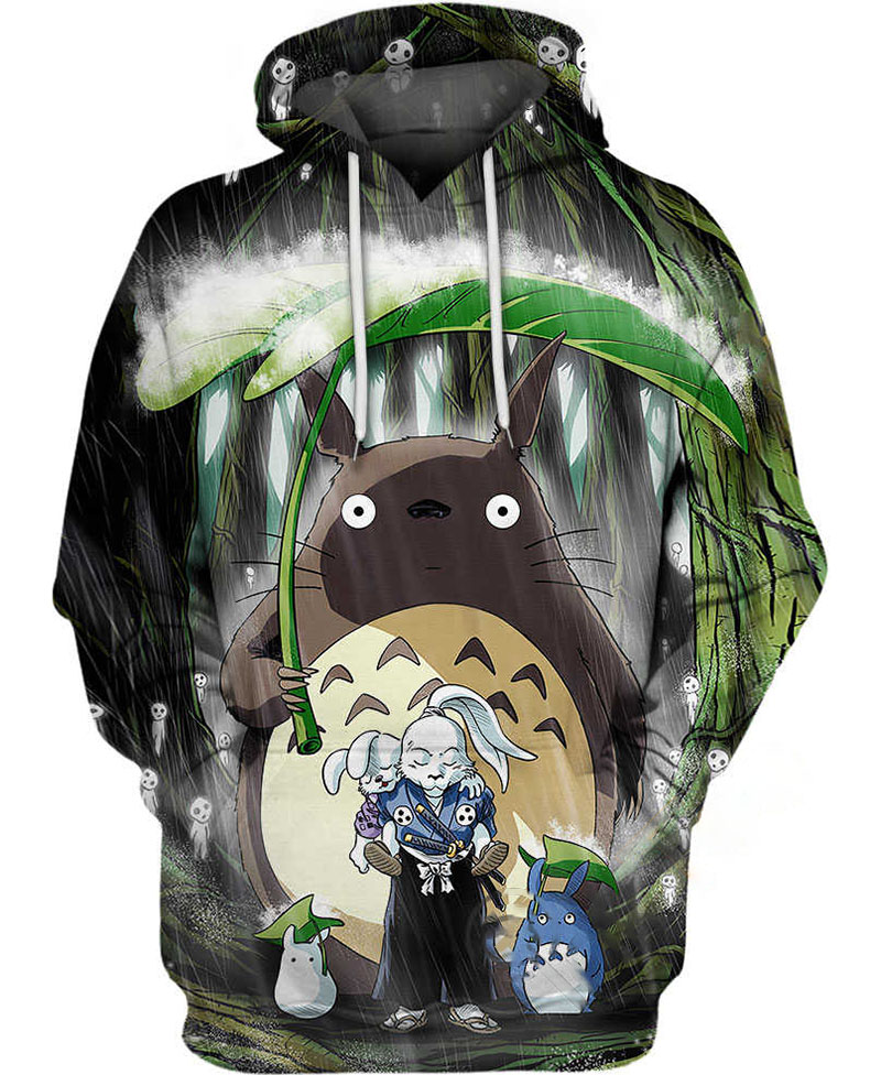 Jotaro And Totoro Hoodie 3D
