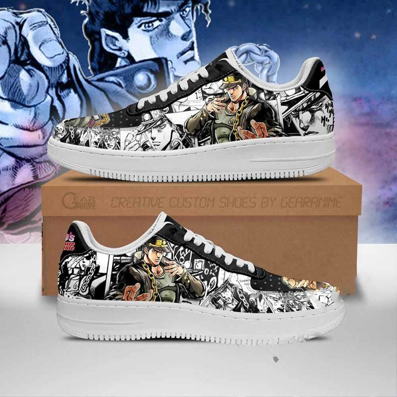 Jotaro Kujo Manga Style Jojo’s Anime Nike Air Force Shoes