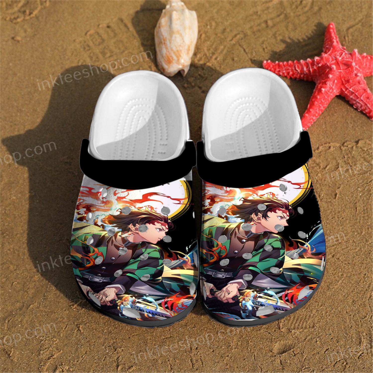 Demon Slayer Kamado Tanjiro Anime Crocs Clog Shoes