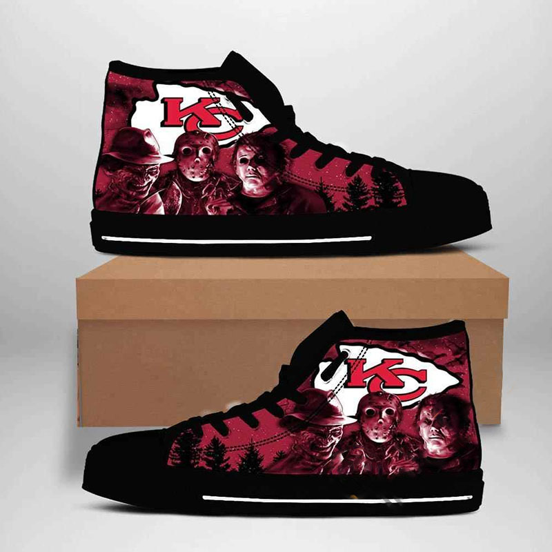 Kansas City Chiefs NFL Football Team High Top Shoes