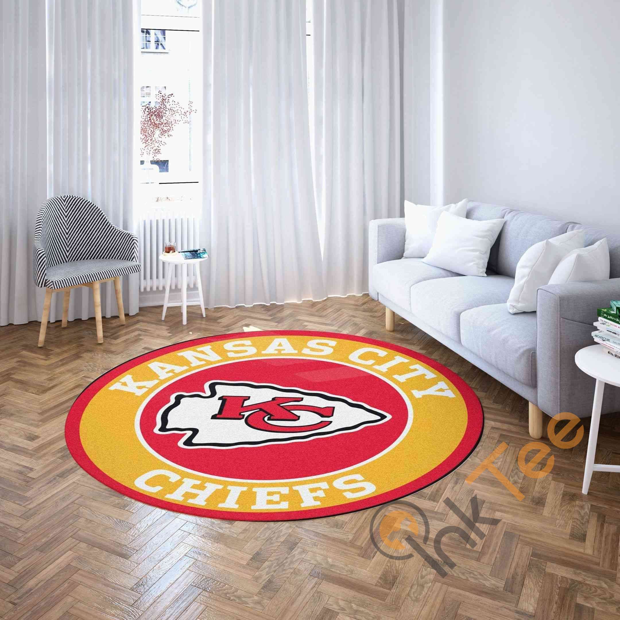 Kansas City Chiefs Round Carpet Nfl Football Rug 4 Kansas City Chiefs Round Carpet Nfl Football Rug