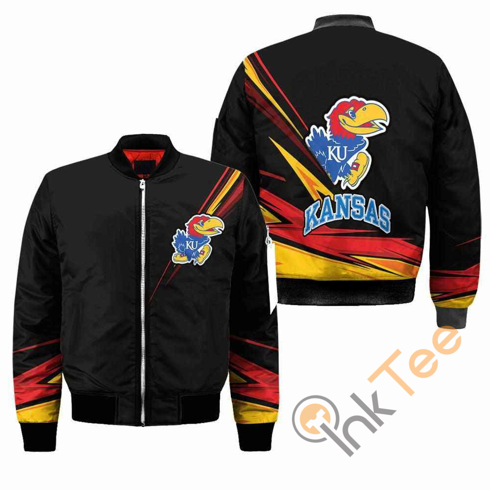 Kansas Jayhawks NCAA Black Apparel Best Christmas Gift For Fans Bomber Jacket