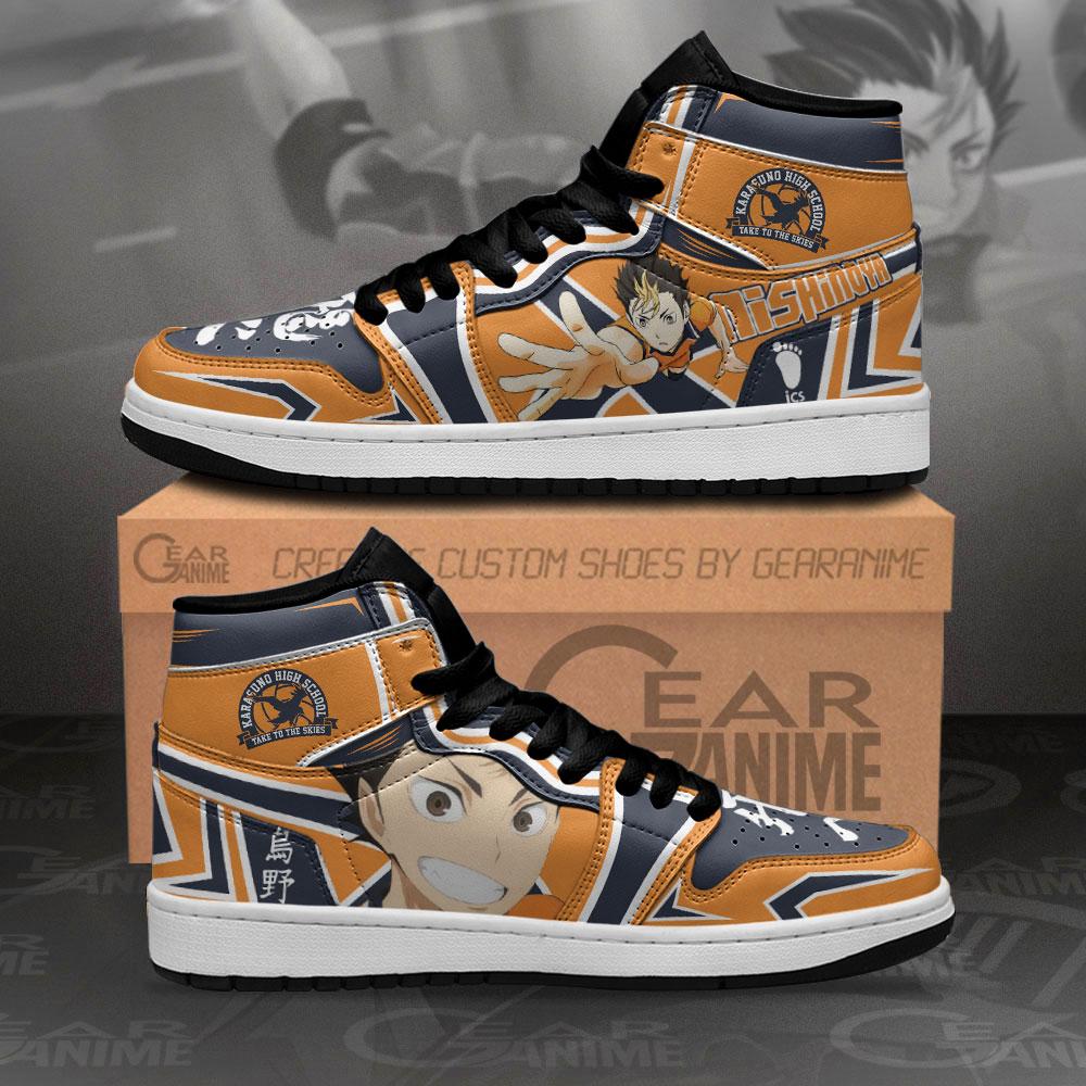 Karasuno Nishinoya Yuu Sneakers Haikyuu Anime Air Jordan Shoes