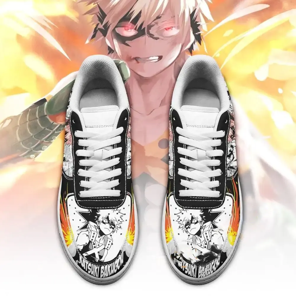 Katsuki Bakugou Custom My Hero Academia Anime Fan Gift Amazon Nike Air Force Shoes