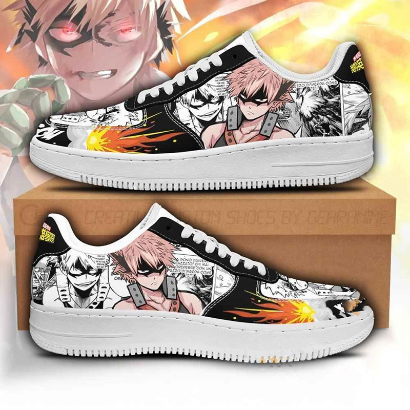 Katsuki Bakugou Custom My Hero Academia Anime Nike Air Force Shoes