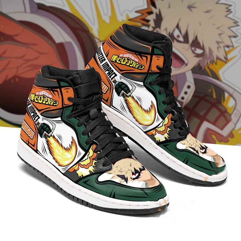 Katsuki Bakugou Skill My Hero Academia Sneakers Anime Air Jordan Shoes