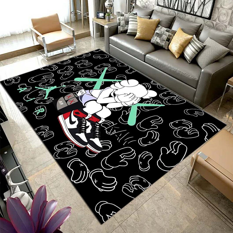 Kaws & Air Jordan Shoes Area Rug 15 Kaws & Air Jordan Shoes Area Rug