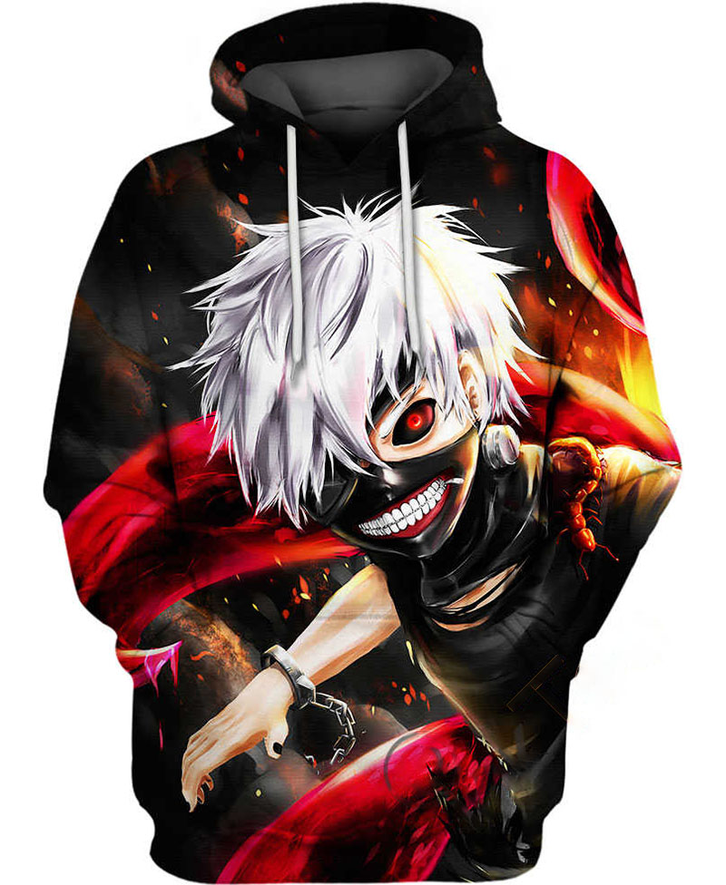 Ken Kaneki Hoodie 3D 7 Ken Kaneki Hoodie 3D