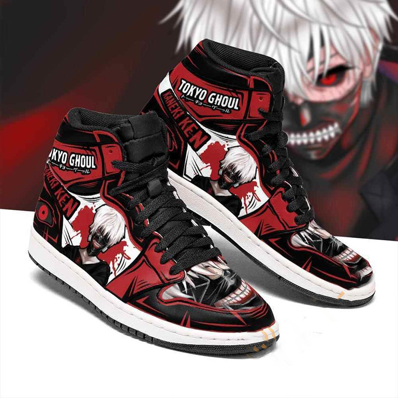 Ken Kaneki Custom Tokyo Ghoul Sneakers Anime Air Jordan Shoes
