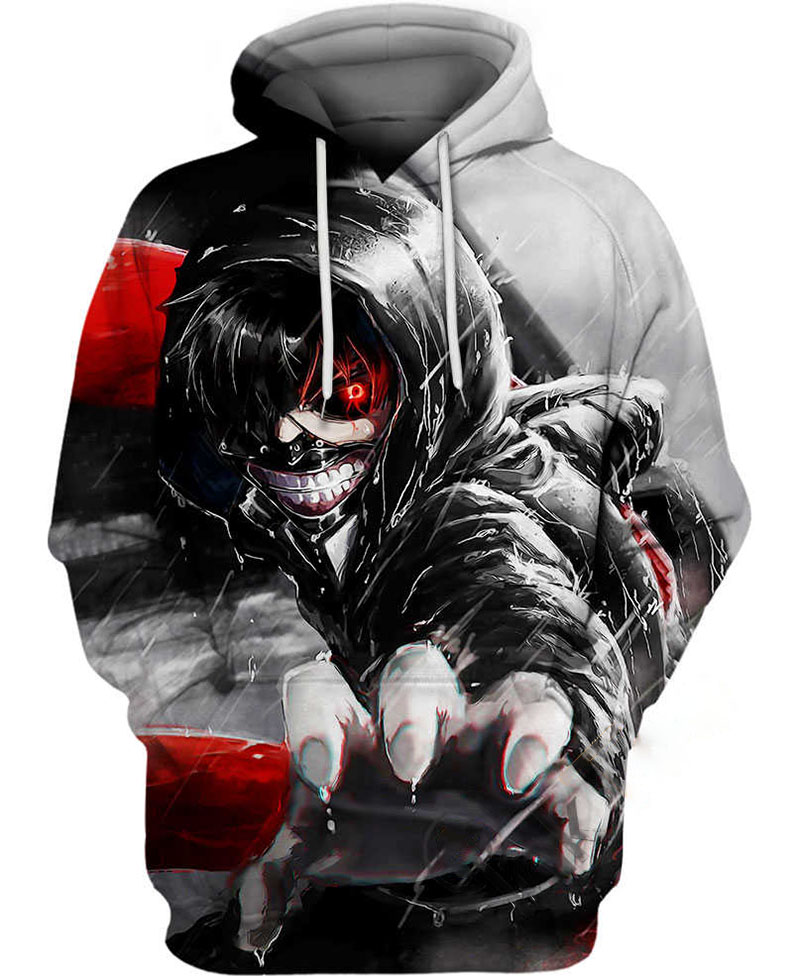 Ken Kaneki Steamy Hoodie 3D