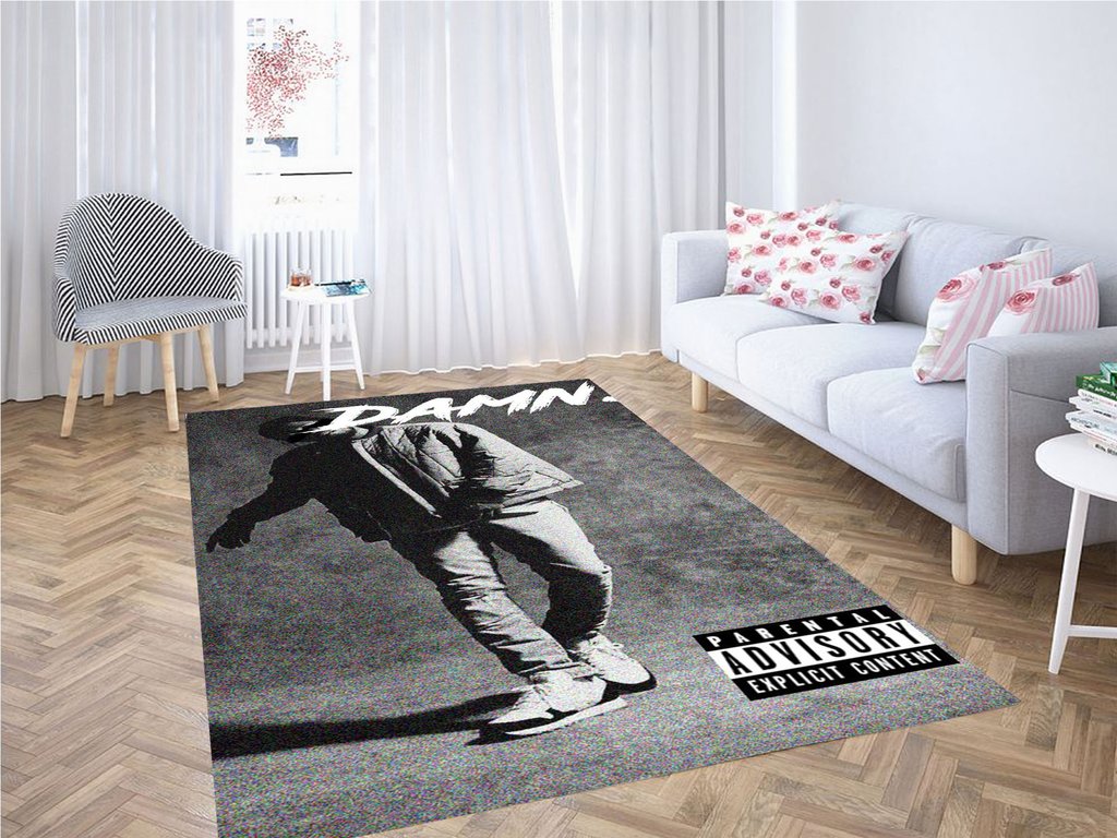 Kendrick Lamar Black White Living Room Modern Carpet Rug