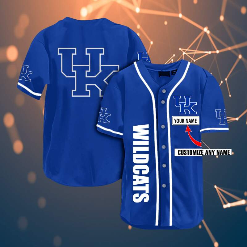 Kentucky Wildcats Personalized Name Ncaa Fans Team 3d Customization Gifts Baseball Jersey 2 Kentucky Wildcats Personalized Name Ncaa Fans Team 3d Customization Gifts Baseball Jersey