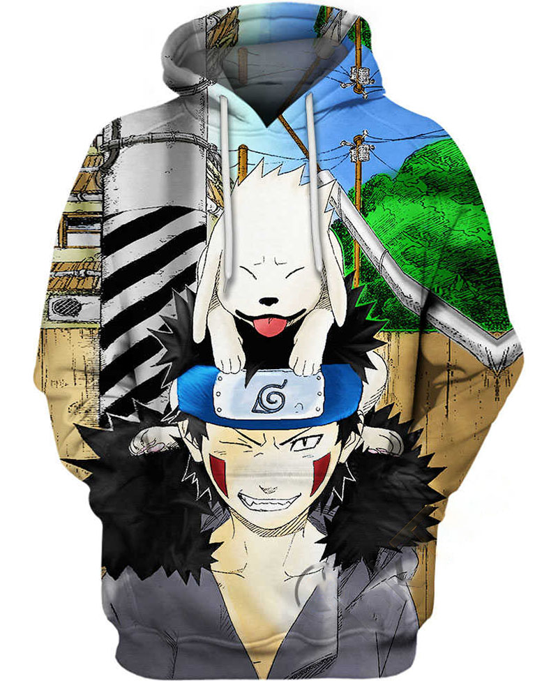 Kiba And Akamaru Hoodie 3D 5 Kiba And Akamaru Hoodie 3D