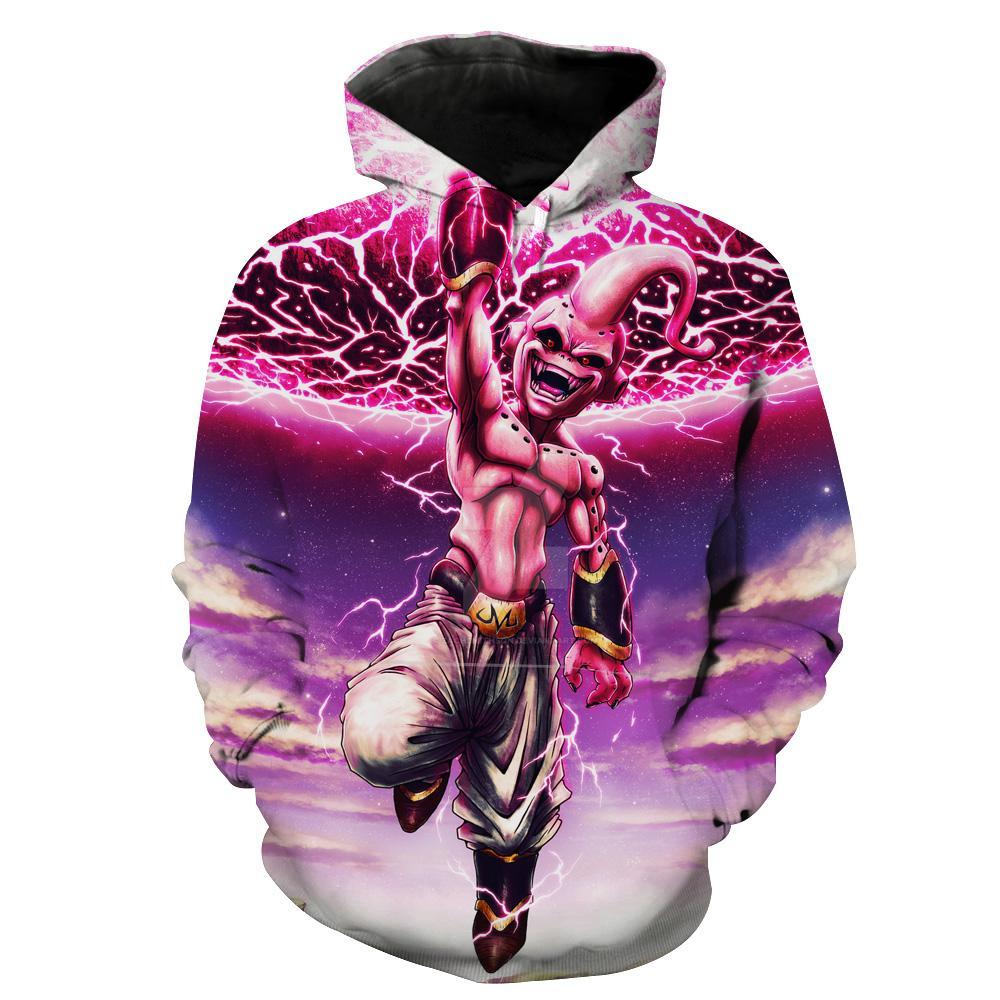 Kid Buu Destruction Dragon Ball Hoodie 3D