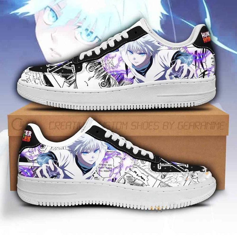 Killua Custom Hunter X Hunter Anime Nike Air Force Shoes