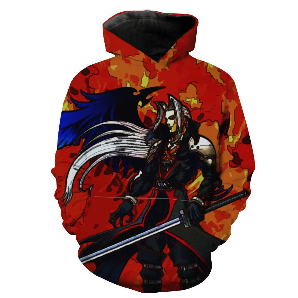 Kingdom Hearts Sephiroth Final Fantasy X Kingdom Hearts Hoodie 3D 1 Kingdom Hearts Sephiroth Final Fantasy X Kingdom Hearts Hoodie 3D