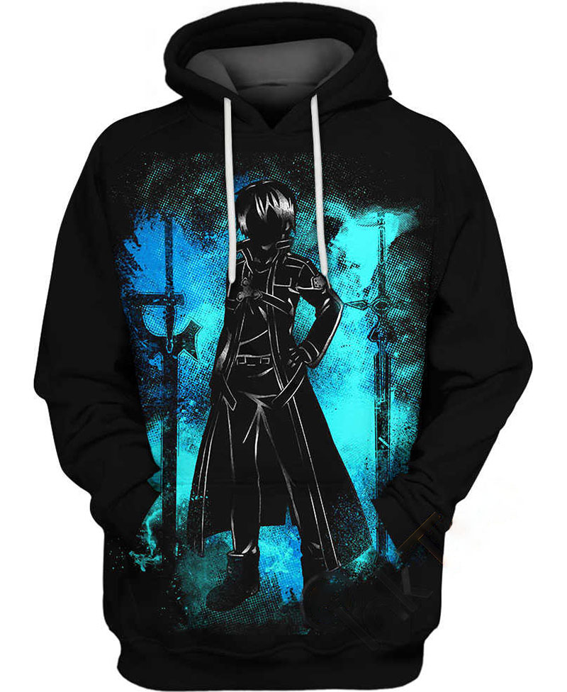 Kirito The Black Swordsman Hoodie 3D