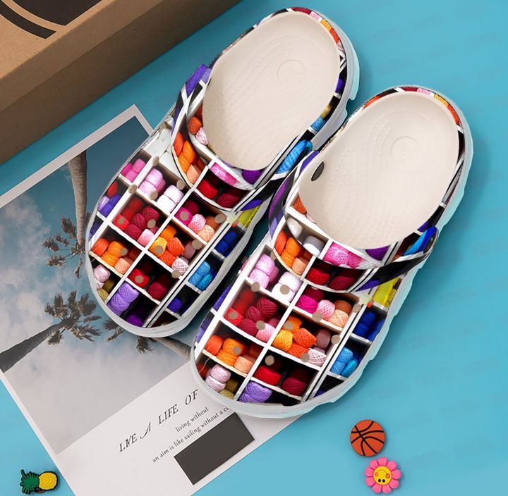 Knitting Wool Lovers Crocs Clog Shoes