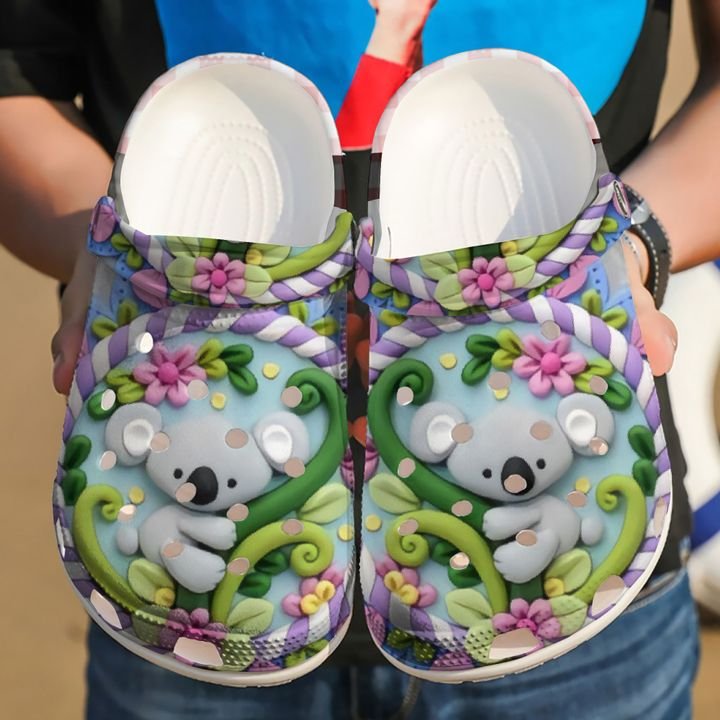 Koala Heart Crocs Clog Shoes