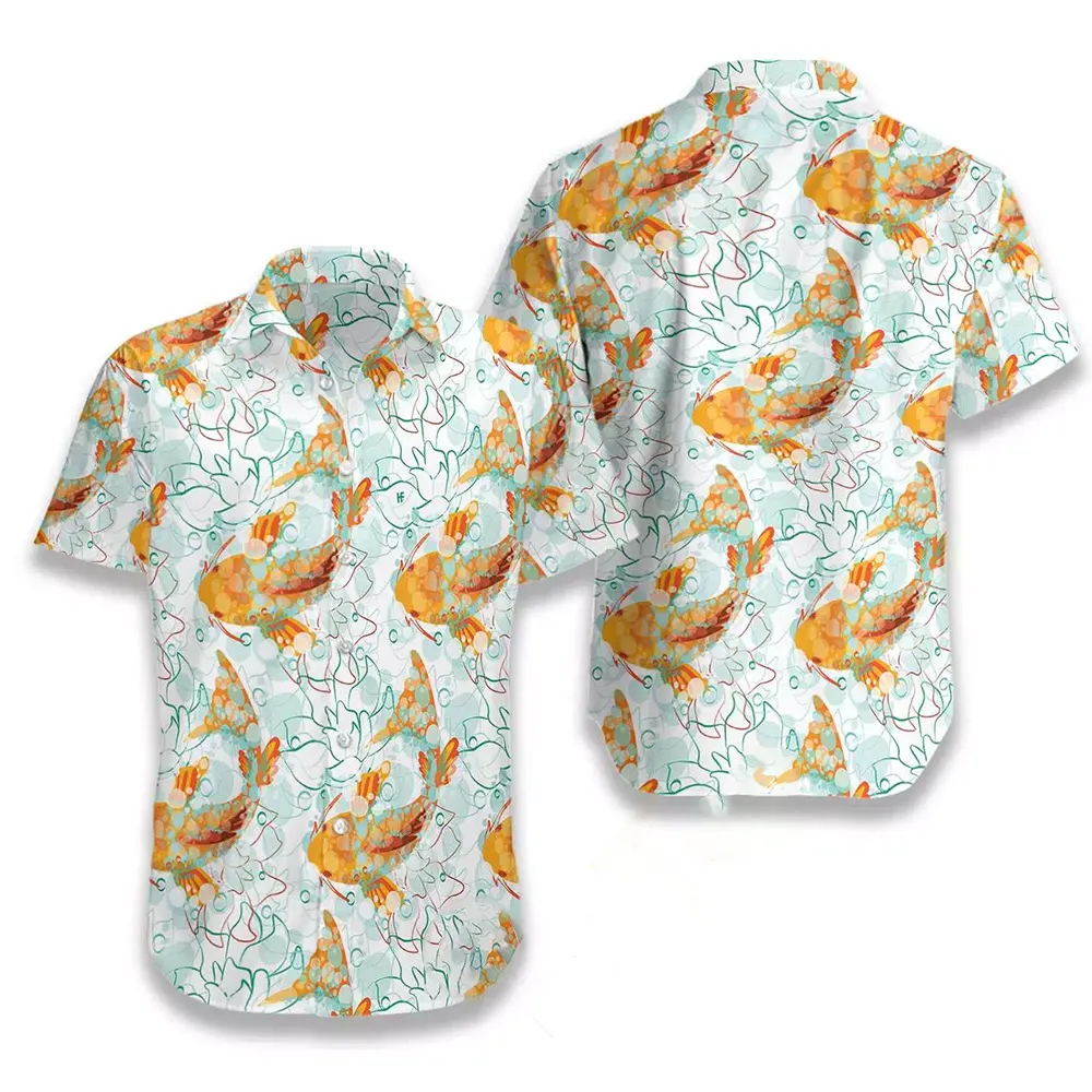 Koi Fish Pattern Hawaiian shirts