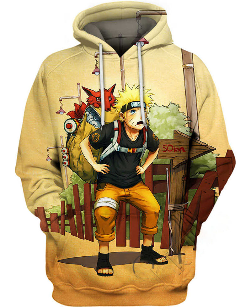Kurama And Naruto Hoodie 3D
