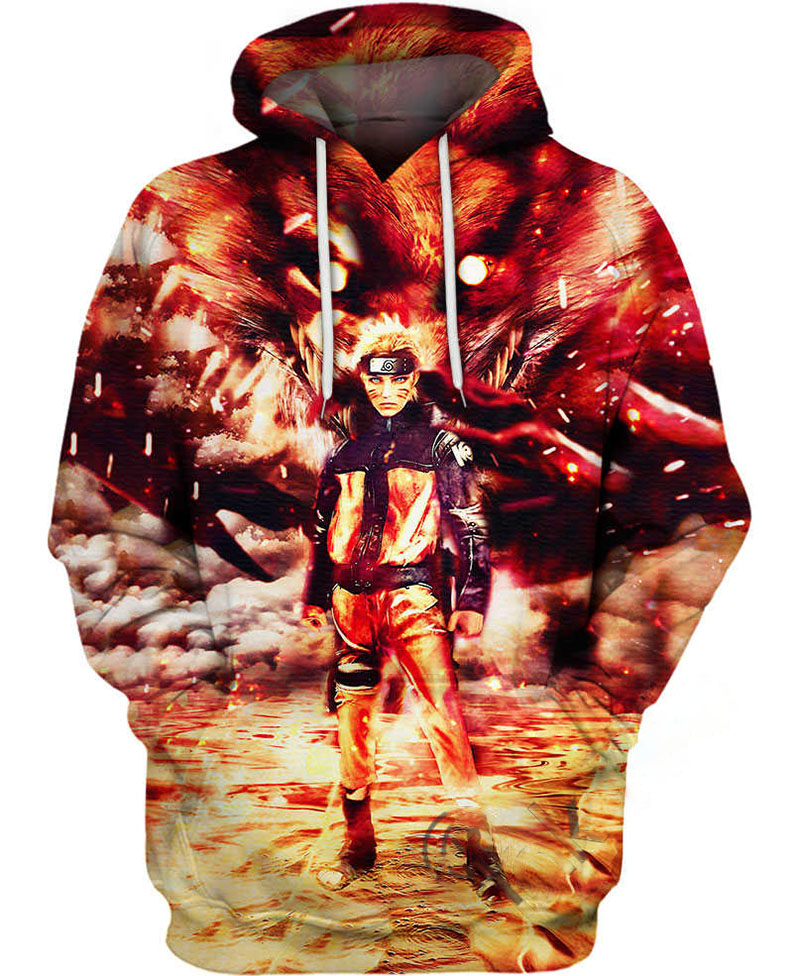 Kyuubi And Naruto Hoodie 3D