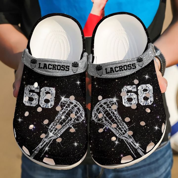 Lacrosse Personalized Attack Diamond Crocs Clog Shoes