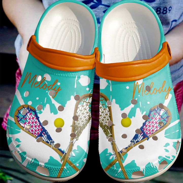 Lacrosse Personalized Love Crocs Clog Shoes