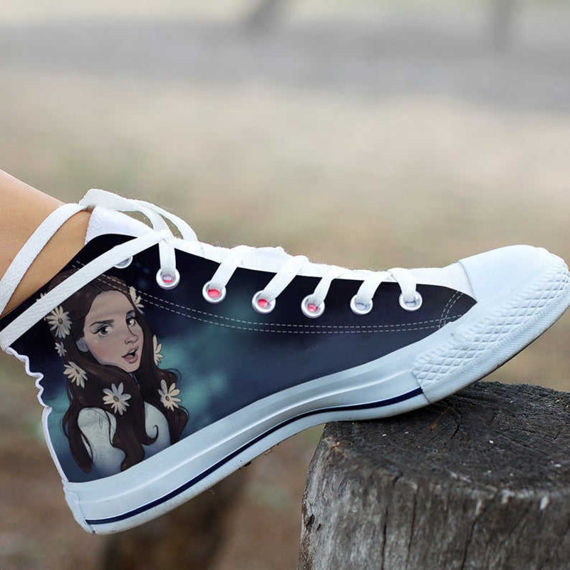 Lana Del Rey Singer Rapper Music High Top Shoes 8 Lana Del Rey Singer Rapper Music High Top Shoes