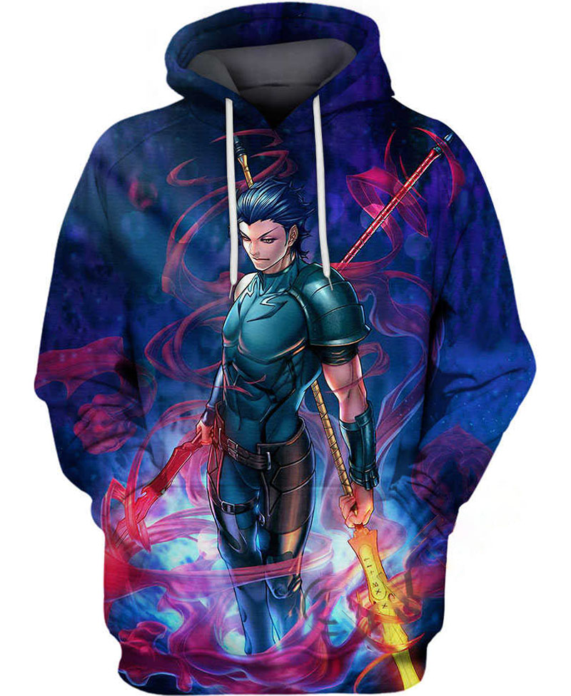 Lancer Fate Stay Night Hoodie 3D